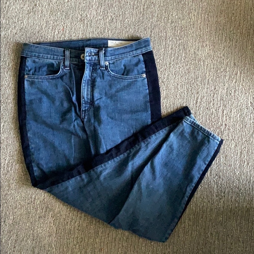 Rag and bone tuxedo stripe denim